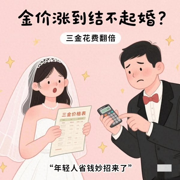 金价涨到结不起婚！年轻人为何开始租黄金结婚？(图1)