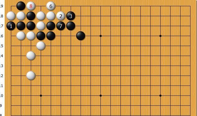 黑棋二线虎是妙手缩小了白棋的眼位也是形成金鸡独立的要点(图3)