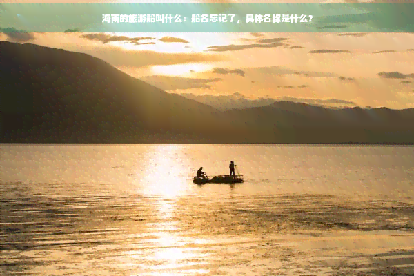 米乐M6：海南的旅游船叫什么：船名忘记了具体名称是什么？(图1)