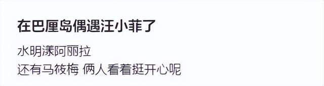 清者自清！汪小菲夫妇巴厘岛被偶遇妻子马筱梅不受风波影响(图2)